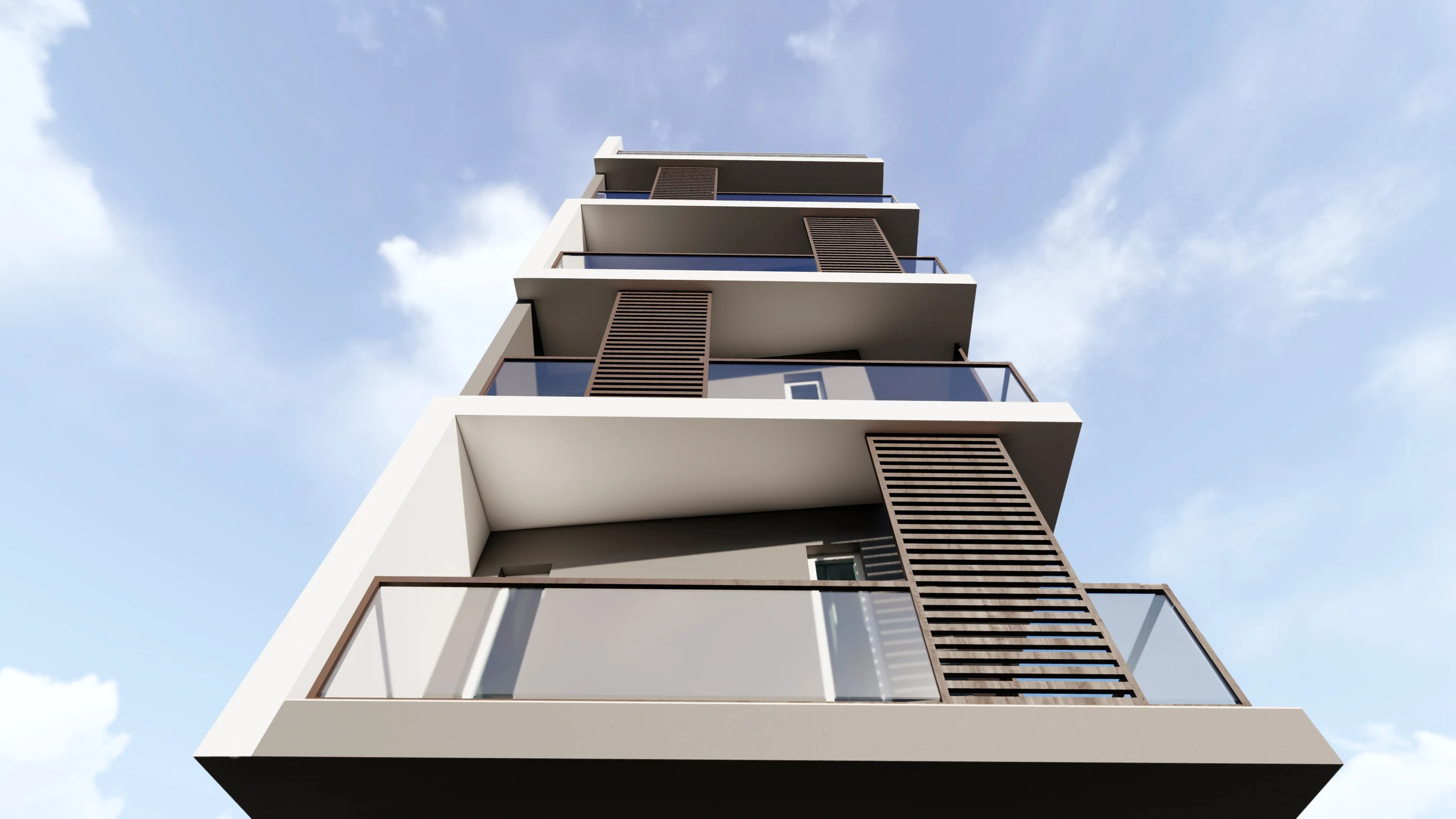 Visualizzazione di progetto dell’edificio residenziale plurifamiliare a Vasto, vista 1